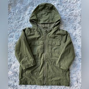 Old Navy Forest Green Utility Jacket w/ Hood - 2T